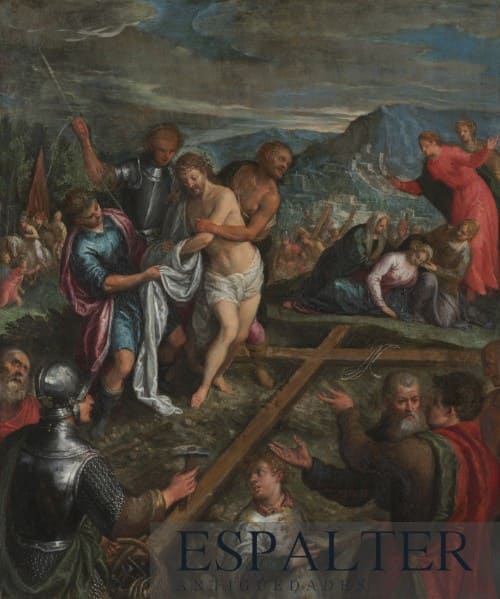 Compramos pintura bíblica crucifixión siglo XVII, nuevo testamento