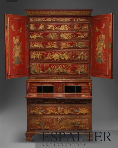 Compra de muebles lacados en rojo Inglese siglos XVII y XVIII