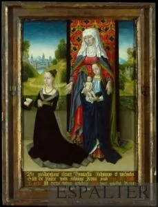 Tabla flamenca siglo XV y XVI Santa Ana y la virgen antigua vender