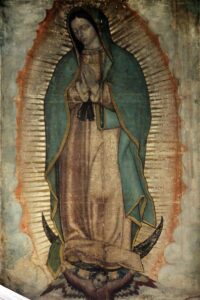 Cuadro original de la virgen de Guadalupe mexicana siglo XVI