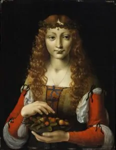 Retrato renacentista siglo XVI de Una bella