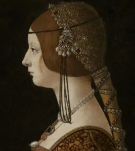 Retrato de mujer pintado sobre tabla siglo XVI