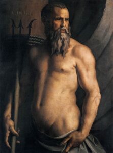 Subastas de pinturas siglos XVI y XVII antiguas en Madrid Retrato de Andrea Doria como Neptuno, Subastas de obras de arte en Madrid